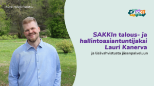 Kuvassa talous- ja hallintoasiantuntija Lauri Kanerva. Kuvan teksti on artikkelin otsikko.